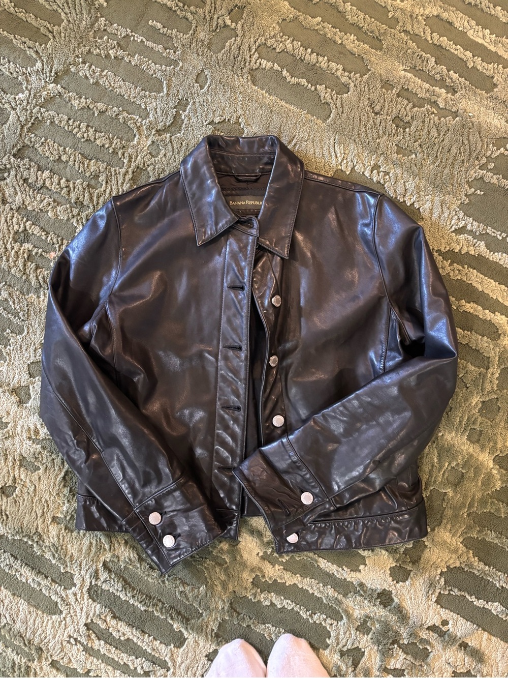 Classic Vintage Banana Republic Leather Jacket / Shacket